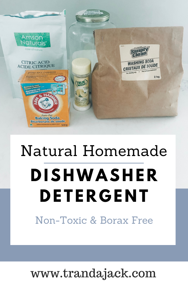 Natural Homemade Dishwasher Detergent 